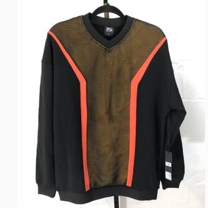 LF Los Angeles Mesh Front Sweatshirt Black Orange